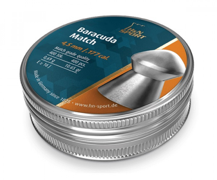 Пули H&N Baracuda Match 4,5 мм 0,69 г (400 шт)