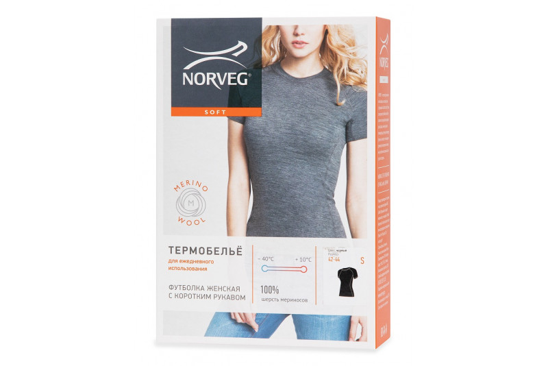 Футболка женская с коротким рукавом NORVEG Soft T-Shirt