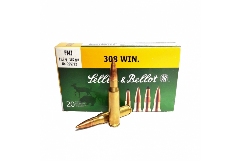 Патроны S&B к. .308 Win FMJ  11,7 гр. об.