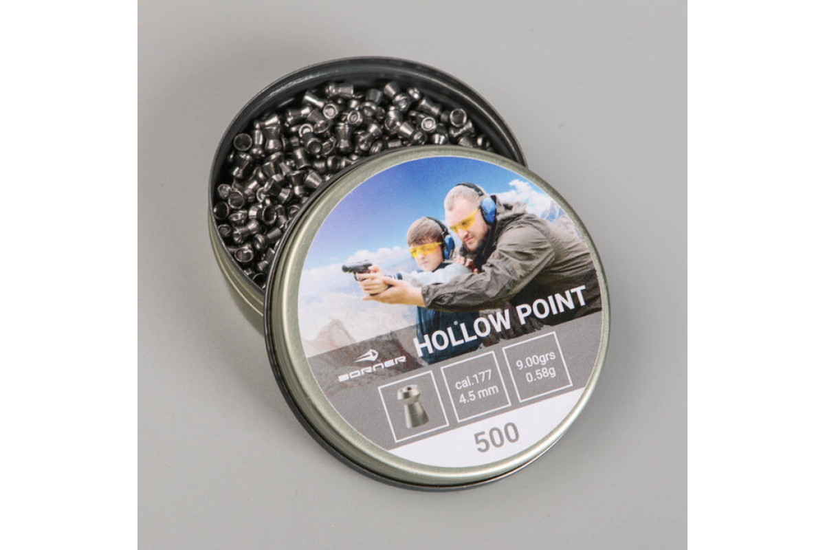 Пули Borner Hollow Point 4,5 (500 шт) 0,58гр