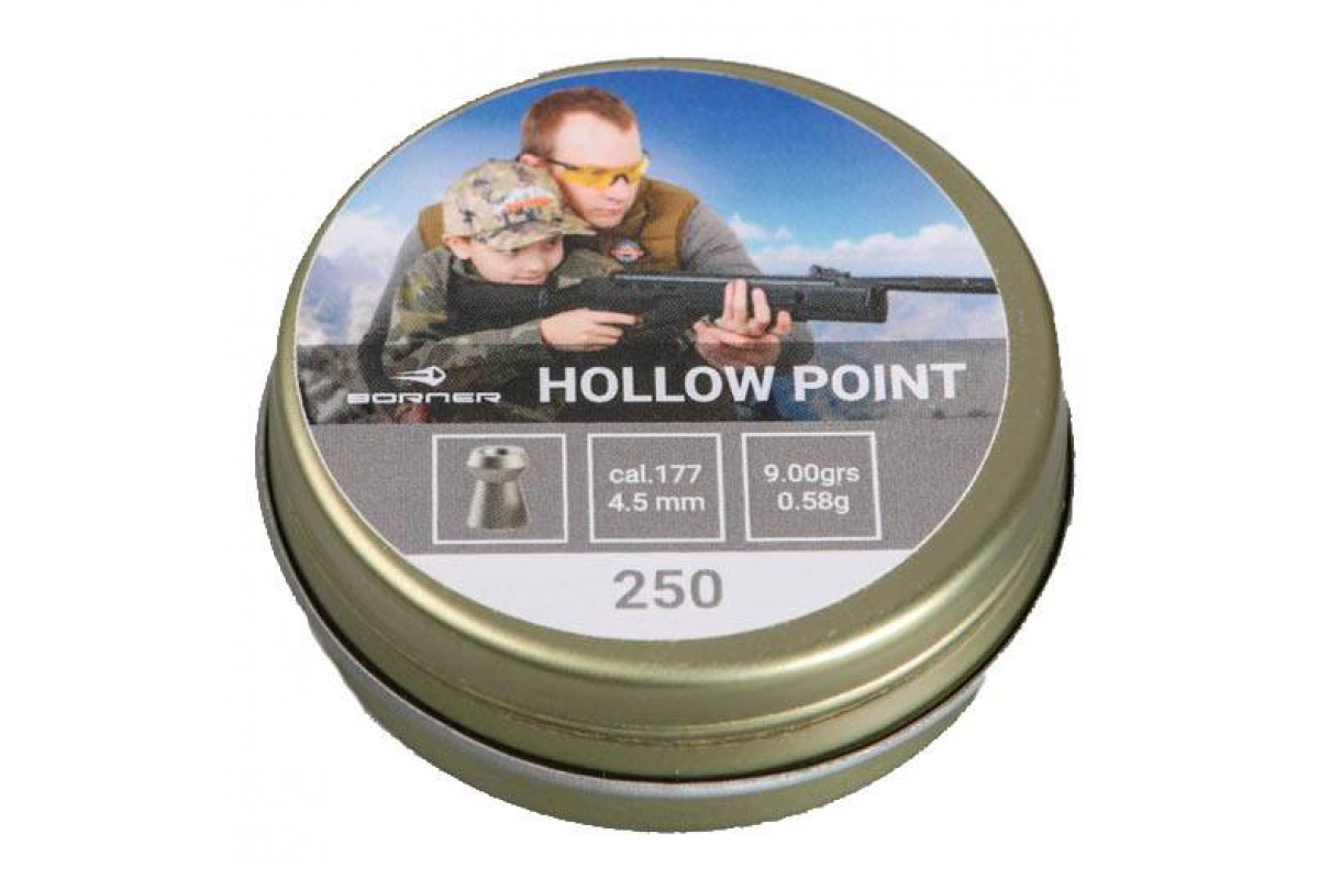 Пули Borner Hollow Point 4,5 (250 шт.) 0,58гр