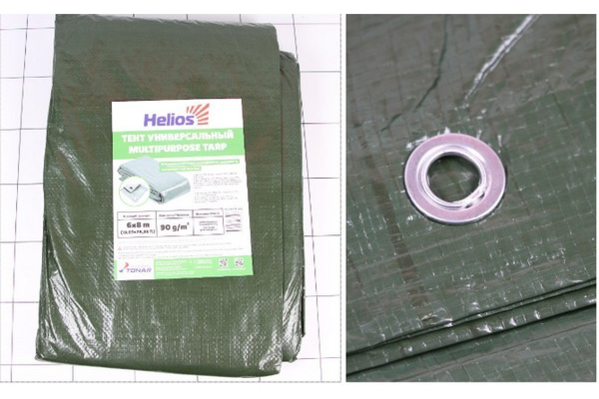 Тент универсальный 6*8 90гр. GREEN Helios
