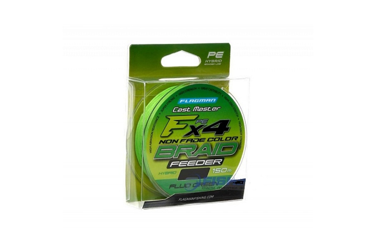 Леска плетеная FLAGMAN Cast Master Feeder Braid F4 150м Fluo Green