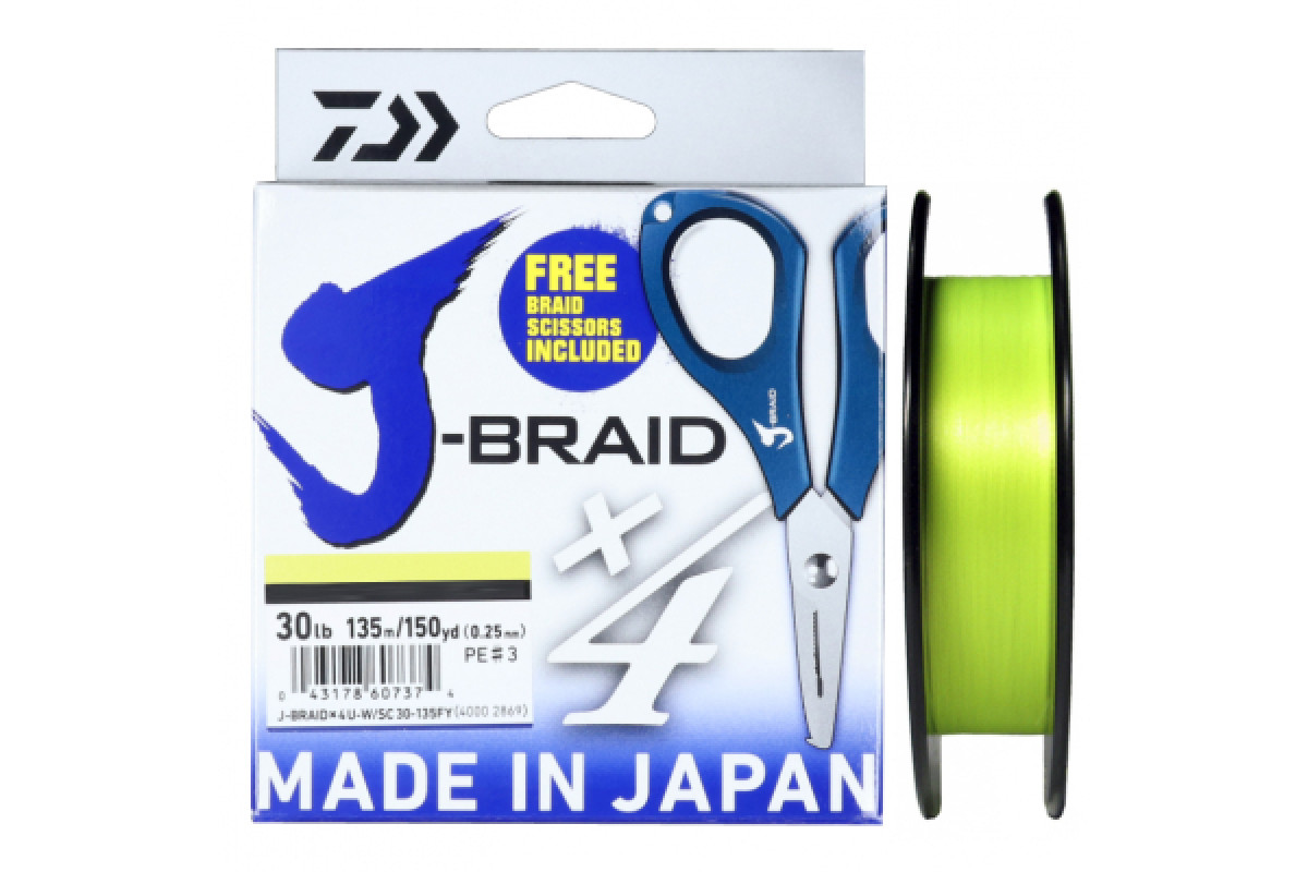 Леска плетеная DAIWA J-BRAID X4E 135M