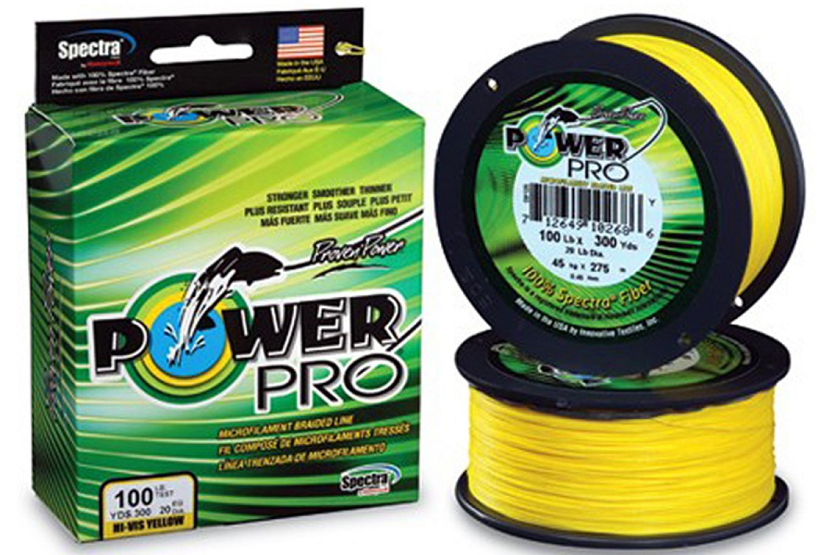 Леска плетеная Power Pro Hi-Vis Yellow 135м.
