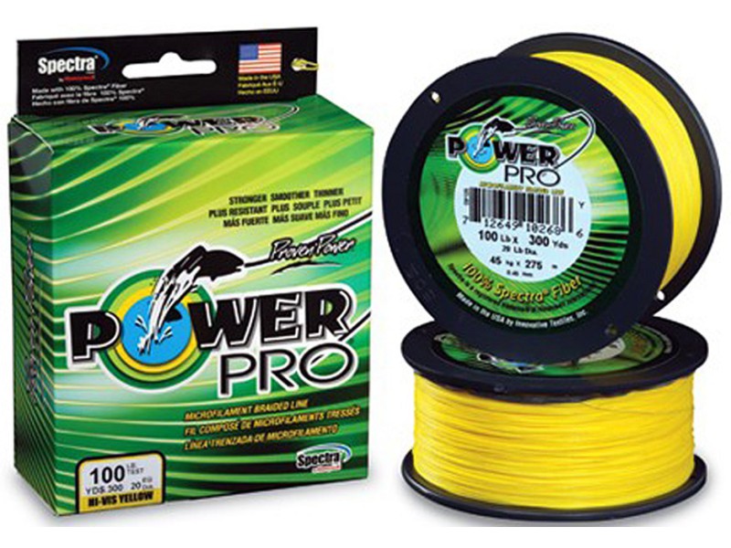 Леска плетеная Power Pro Hi-Vis Yellow 135м.