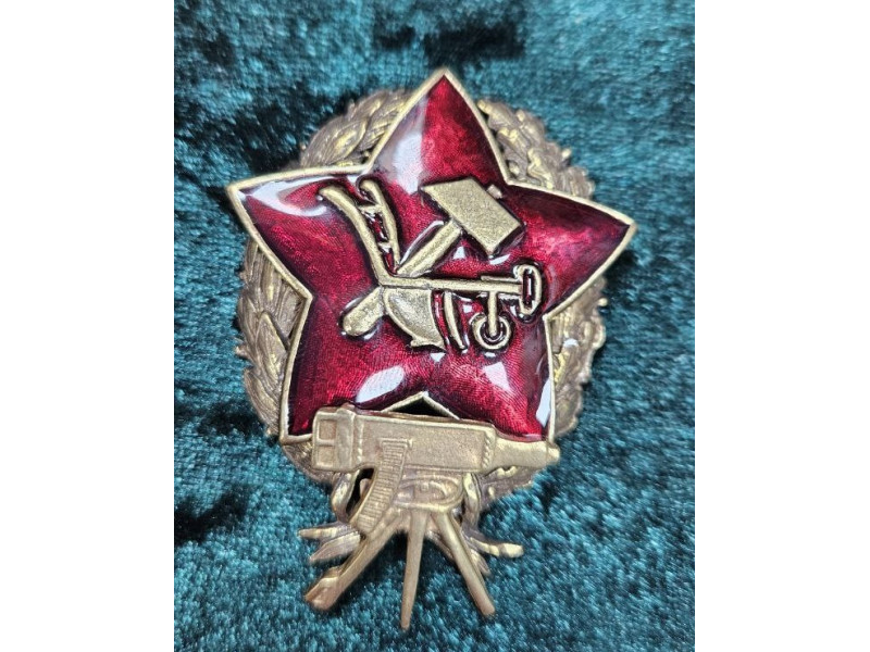 Знак красный командир пулеметчик
