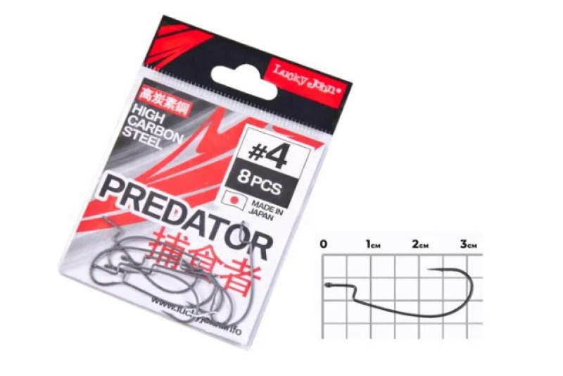 Крючки офсетные Lucky John PREDATOR LJH345